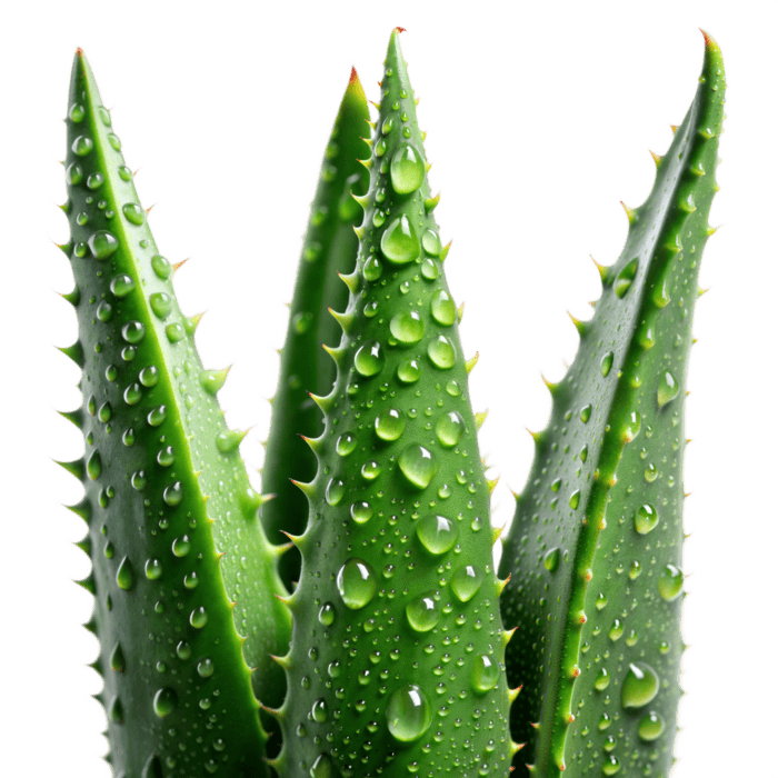 Fresh aloe vera leaves